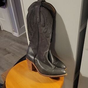 Frye And Co. Women's Genuine Dark Gray Cowboy Boots